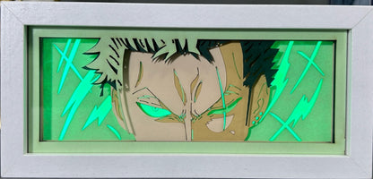 [MADE TO ORDER]One Piece - Zoro Light Box (Shipping Calculated At Checkout)