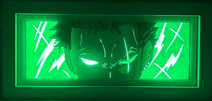 [MADE TO ORDER]One Piece - Zoro Light Box (Shipping Calculated At Checkout)
