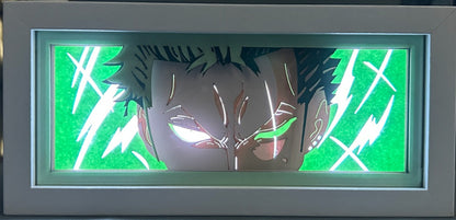 [MADE TO ORDER]One Piece - Zoro Light Box (Shipping Calculated At Checkout)