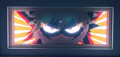 [MADE TO ORDER] My Hero Academia - Bakugo Light Box (Shipping Calculated At Checkout)