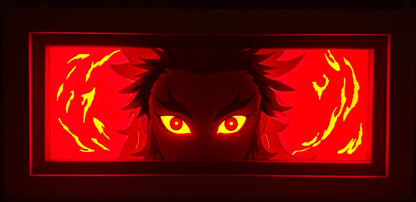 [MADE TO ORDER] Demon Slayer - Rengoku Light Box (Shipping Calculated At Checkout)