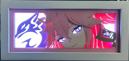 [MADE TO ORDER] Genshin Impact - Yae Miko Light Box (Shipping Calculated At Checkout)