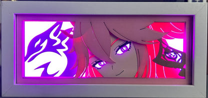 [MADE TO ORDER] Genshin Impact - Yae Miko Light Box (Shipping Calculated At Checkout)