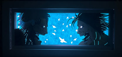 [MADE TO ORDER] Attack on Titan - Armored Titan vs Attack Titan  Light Box (Shipping Calculated At Checkout)