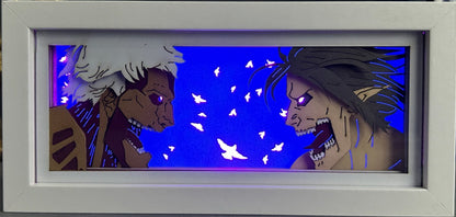 [MADE TO ORDER] Attack on Titan - Armored Titan vs Attack Titan  Light Box (Shipping Calculated At Checkout)