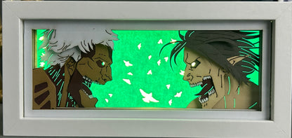 [MADE TO ORDER] Attack on Titan - Armored Titan vs Attack Titan  Light Box (Shipping Calculated At Checkout)