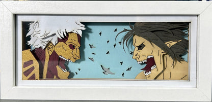 [MADE TO ORDER] Attack on Titan - Armored Titan vs Attack Titan  Light Box (Shipping Calculated At Checkout)