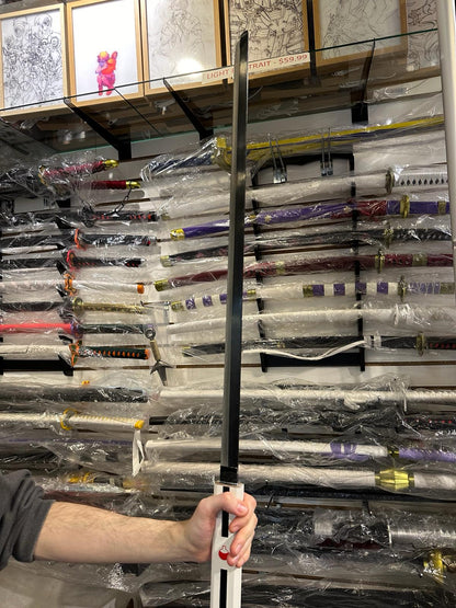 Naruto - Sasuke White Grasscutter Metal Sword (Price Does Not Include Shipping - Please Read Description)