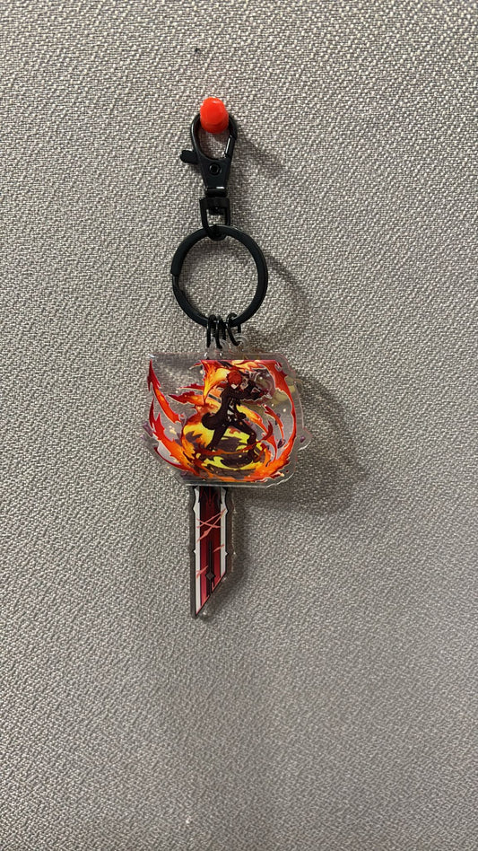 Genshin Impact -  Diluc Acrylic 3 Piece Keychain