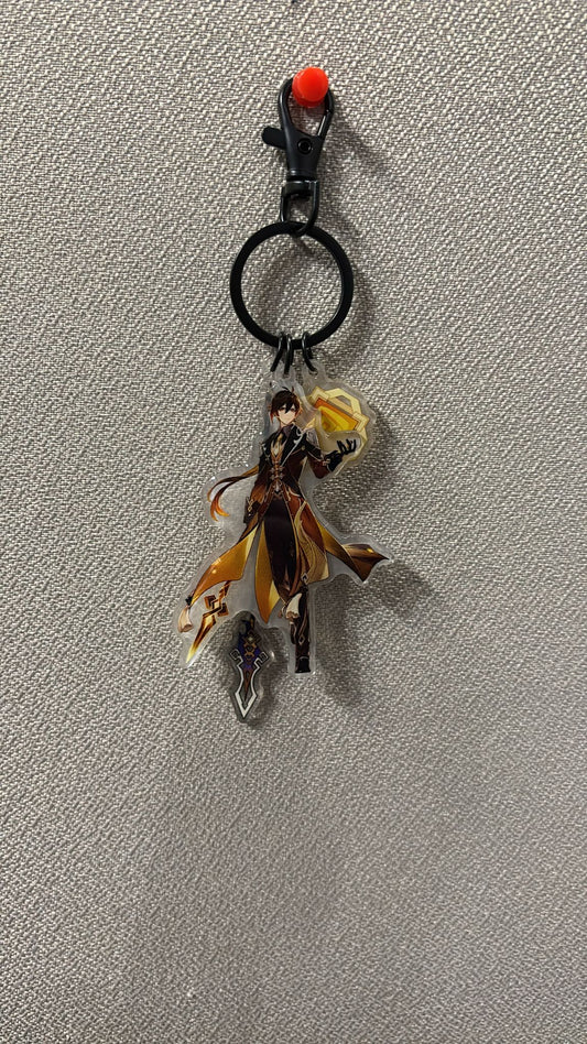 Genshin Impact -  Zhongli Acrylic 3 Piece Keychain