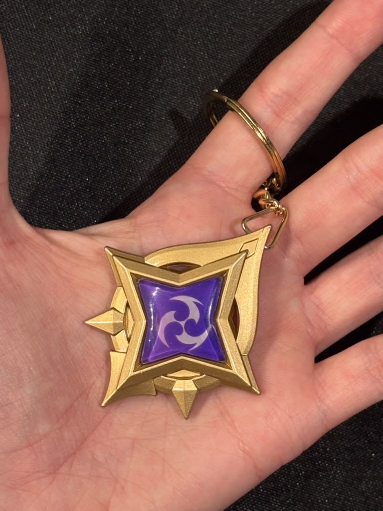 Genshin Impact -  Electro Stellar Linchpin Vision Metal Keychain