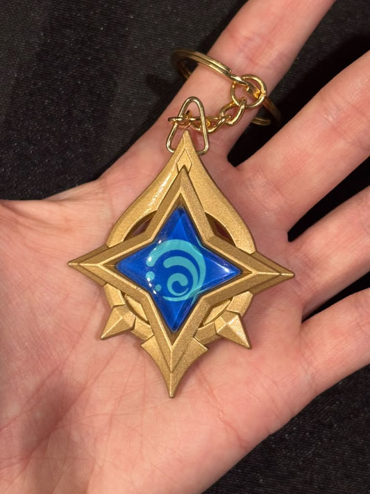 Genshin Impact -  Hydro Stellar Linchpin Vision Metal Keychain
