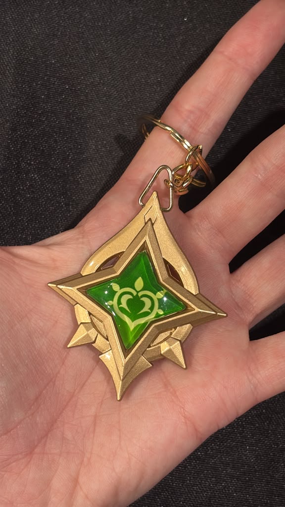Genshin Impact -  Dendro Stellar Linchpin Vision Metal Keychain