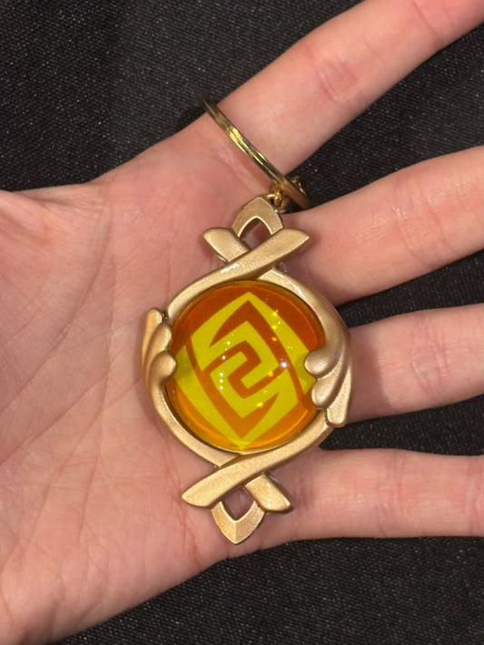 Genshin Impact - Geo Fontaine Vision Metal Keychain