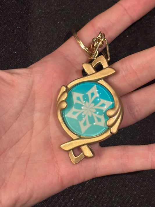 Genshin Impact - Cryo Fontaine Vision Metal Keychain