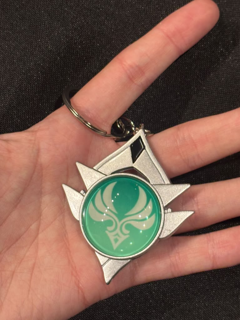 Genshin Impact -  Anemo Snezhnaya Vision Metal Keychain