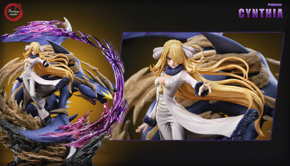 [PRE ORDER] Pokemon - Fantasy Studio - Cynthia and Garchomp Statue (Price Does Not Include Shipping - Please Read Description)