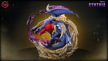 [PRE ORDER] Pokemon - Fantasy Studio - Cynthia and Garchomp Statue (Price Does Not Include Shipping - Please Read Description)