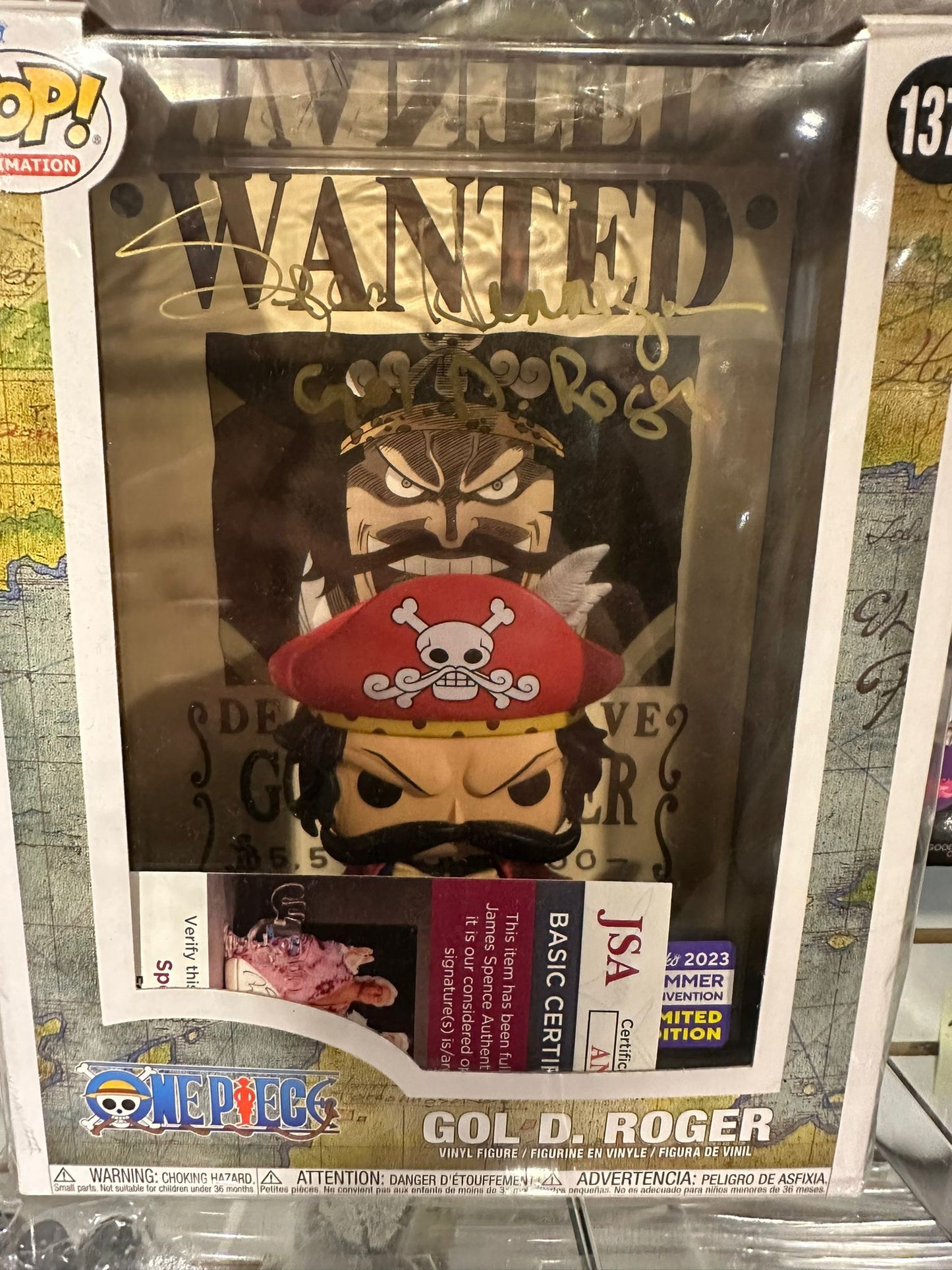 One Piece - Signed Gol D Roger Poster Funko (Shipping Not Included In the Price - Please Read Description)