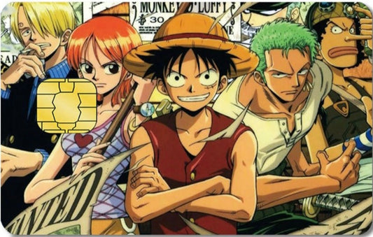 One Piece - Main Cast Credit Card Stickers (Please Read Description)
