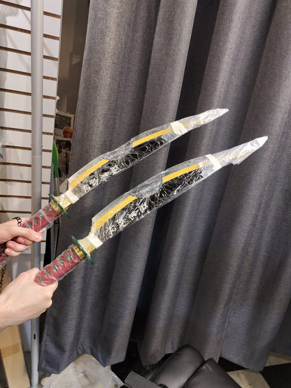 Demon Slayer - Tengen Uzui Metal Swords Pair (Sound Hashira) (Price Does Not Include Shipping - Please Read Description)