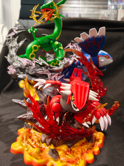 Pokemon - Legendary Weather Trio - Groudon, Kyogre, and Rayquaza Fan-made PVC Figure