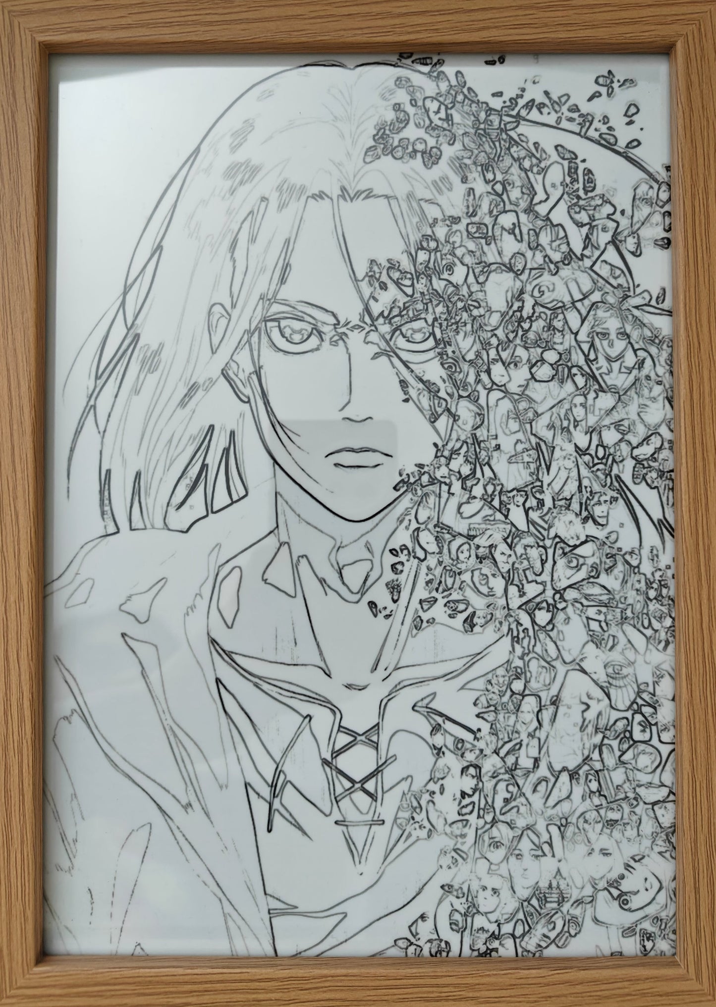 Attack On Titan - Eren Life Reflection Light Up Frame Art Portrait