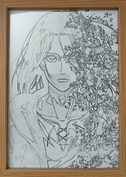 Attack On Titan - Eren Life Reflection Light Up Frame Art Portrait