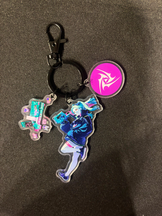 Wuthering Waves X Cyberpunk - Rebecca Acrylic 3 Piece Keychain