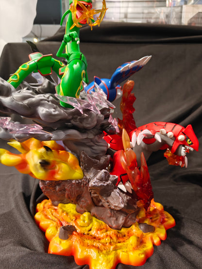 Pokemon - Legendary Weather Trio - Groudon, Kyogre, and Rayquaza Fan-made PVC Figure