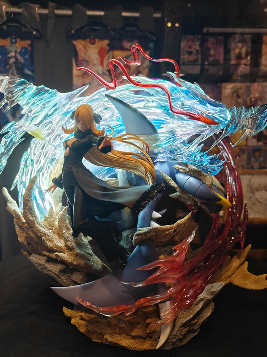[US STOCK] Pokemon - Fantasy Studio - Cynthia & Garchomp Resin Statue
