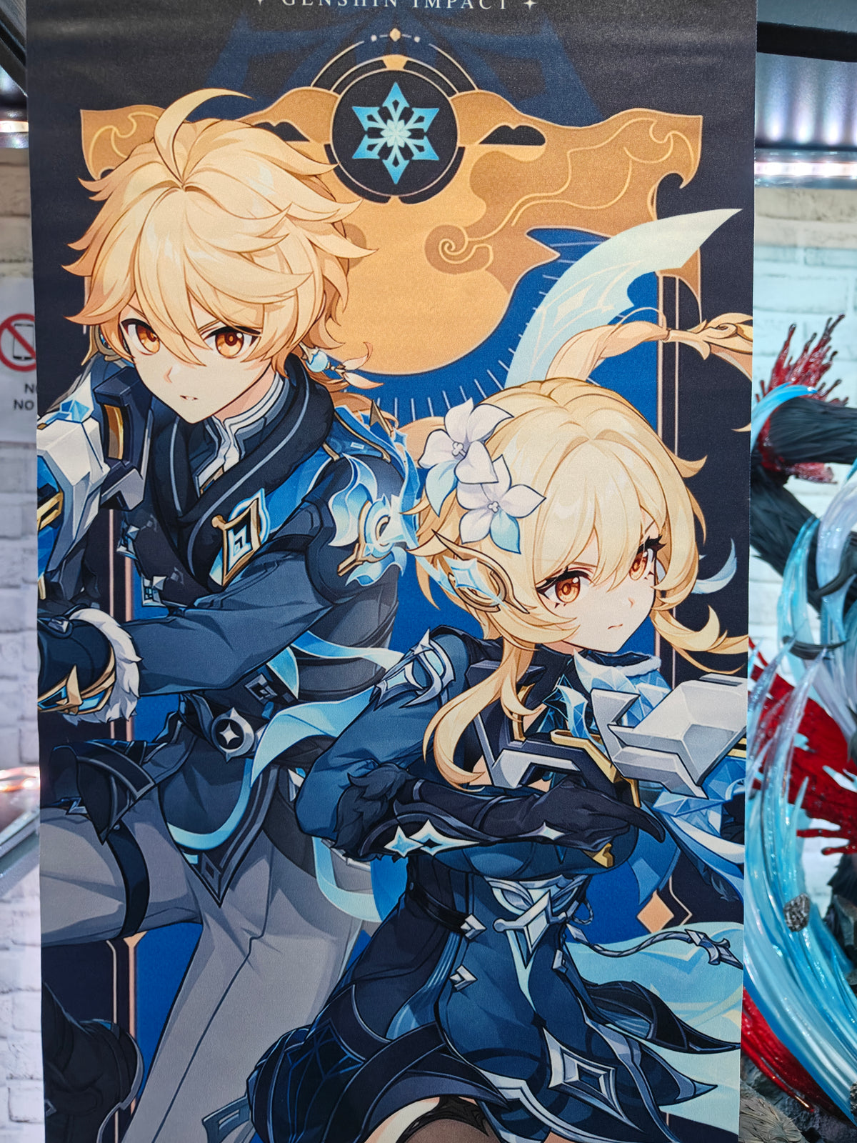 Genshin Impact - Travelers: Lumine & Aether Wall Scroll