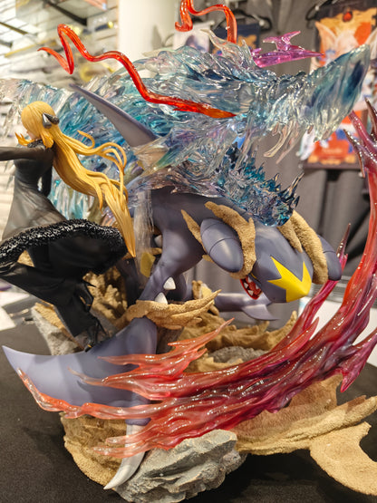 [US STOCK] Pokemon - Fantasy Studio - Cynthia & Garchomp Resin Statue