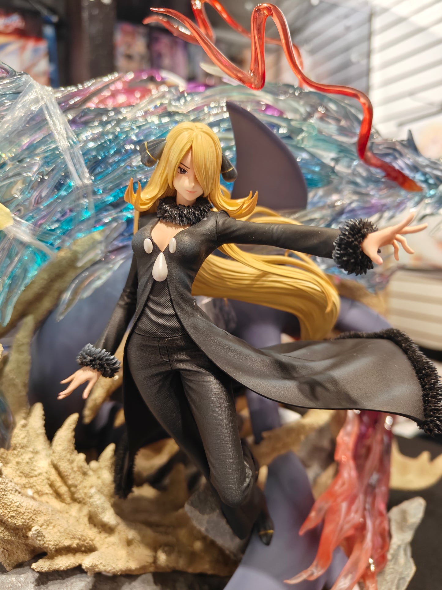 [US STOCK] Pokemon - Fantasy Studio - Cynthia & Garchomp Resin Statue