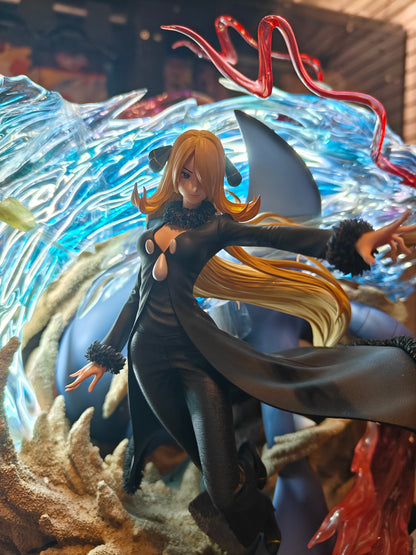[US STOCK] Pokemon - Fantasy Studio - Cynthia & Garchomp Resin Statue