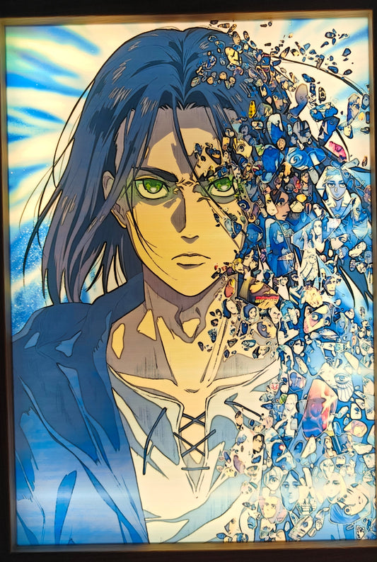 Attack On Titan - Eren Life Reflection Light Up Frame Art Portrait