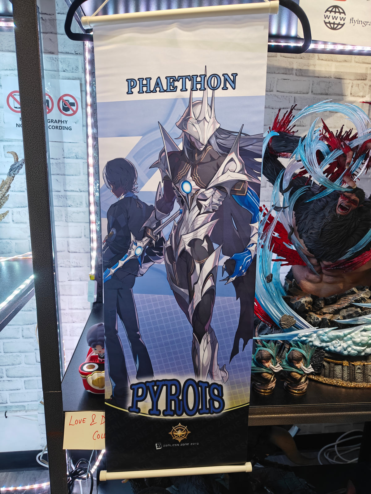 Zenless Zone Zero - Pyrois With Wise Wall Scroll