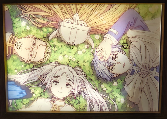 Frieren: Beyond Journey's End - Frieren Group Style D Light Up Frame Art Portrait
