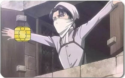 Attack On Titan - Levi As Maid Credit Card Sticker