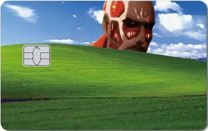 Attack On Titan - Titan In Windows Wallpaper Credit Card Sticker (Please Read Description)
