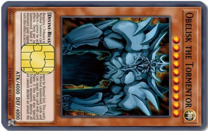 YuGiOh - Obelisk The Tormentor Credit Card Sticker (Please Read Description)