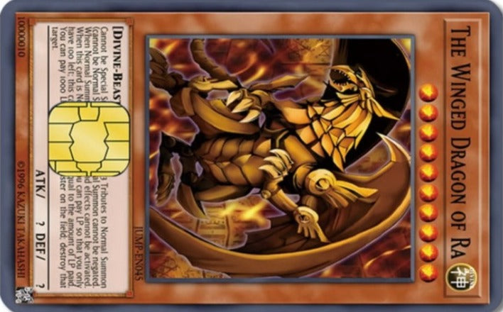 YuGiOh - The Winged Dragon Of Ra Credit Card Sticker (Please Read Description)