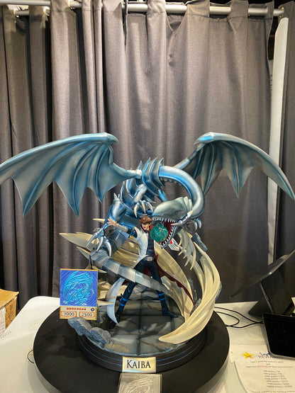[US STOCK] Dynamic Studio - Kaiba with Blue Eyes White Dragon Resin Statue