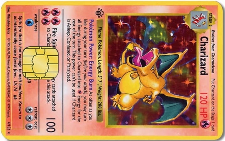 Pokémon - Charizard Credit Card Sticker (Please Read Description)